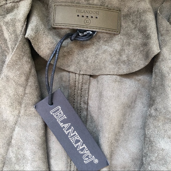 NWT Anthropologie Westley Sueded Jacket by Blank NYC Green Faux Suede Size XL - Picture 5 of 6